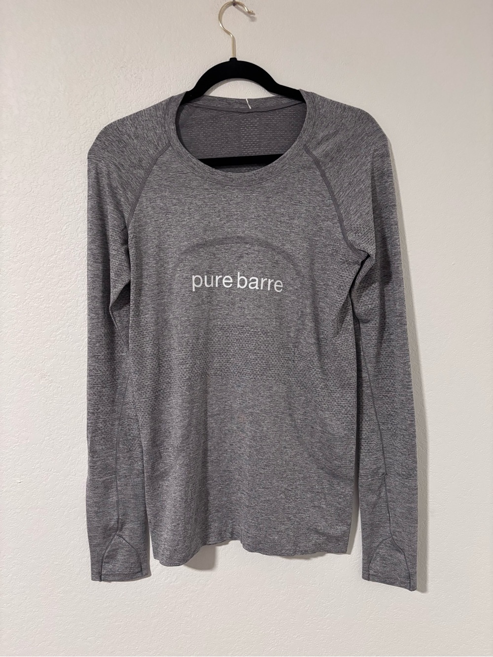 Lululemon Pure Barre Swiftly Tech Long Sleeve 2.0 Shirt Women’s Gray Sz 8 Yoga